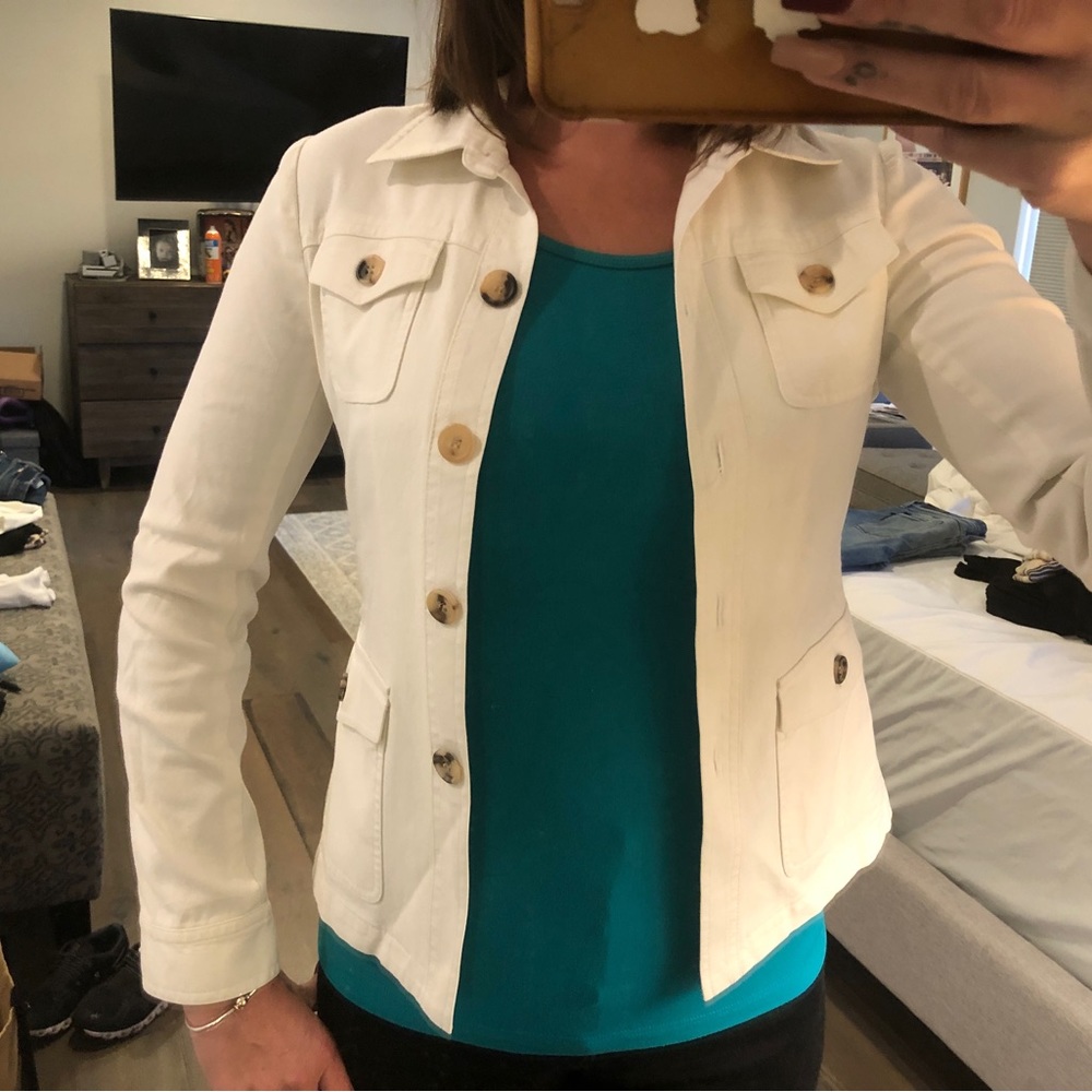 Theory size 0 white jacket